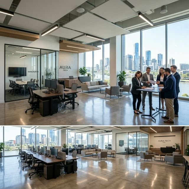 Polished finished office space ready for handover